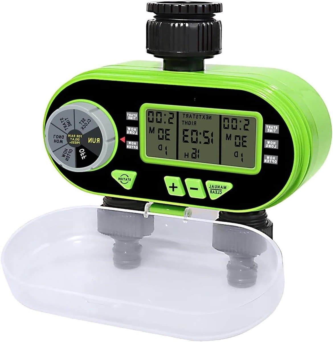 Digitale Water Timer - Irigator Controller - Tuin Besproeiing - Magneetventielen - 3/4 tot 1 inch - Zilver