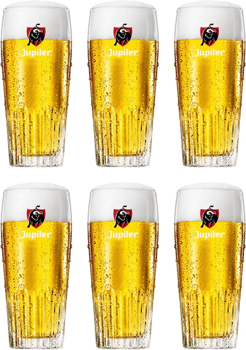 Jupiler - Bierglas 33cl - 6 stuks