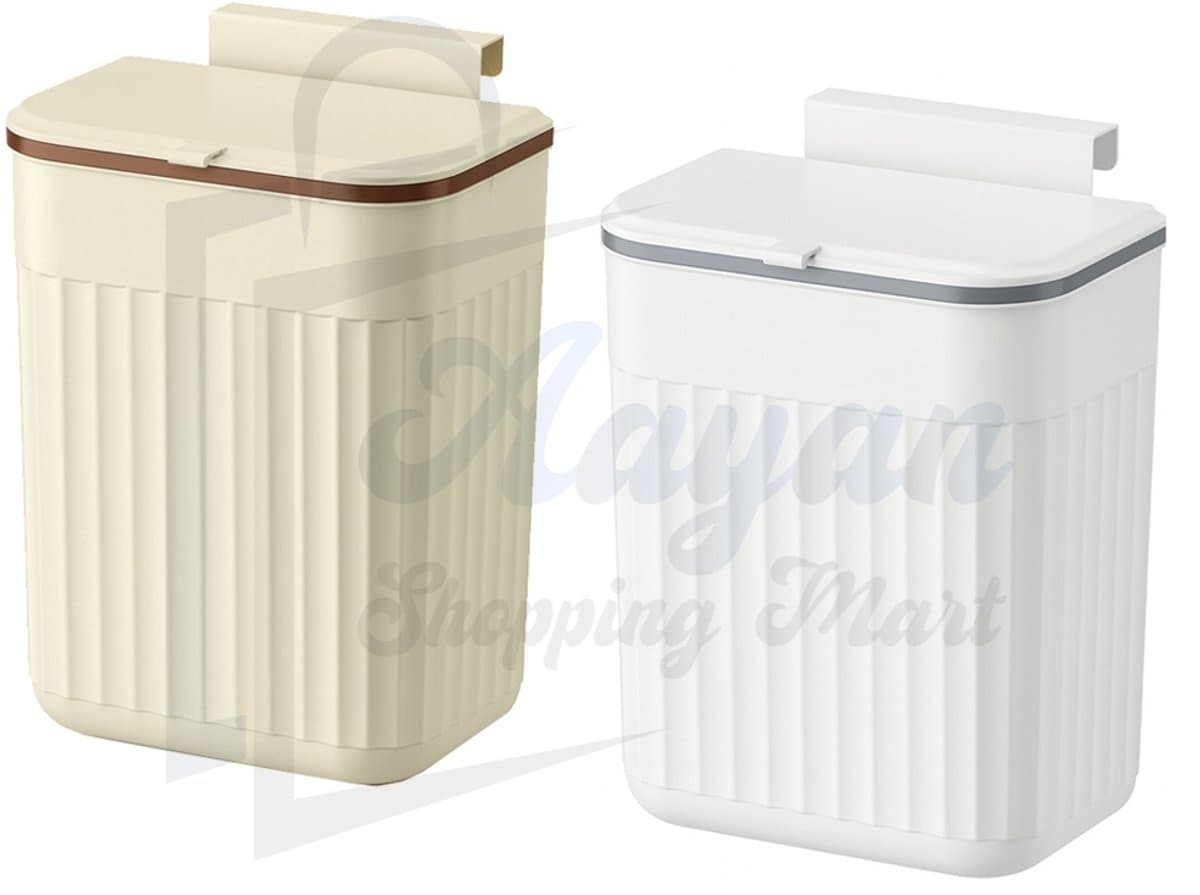 WASTE BIN JW8040A – Dubbelzijdige Dekselprullenbak – afvalbakje aanrecht– afvalbak afvalscheiding–afvalbakje aanrecht met deksel– Deurhangend & Ruimtebesparend – 77574