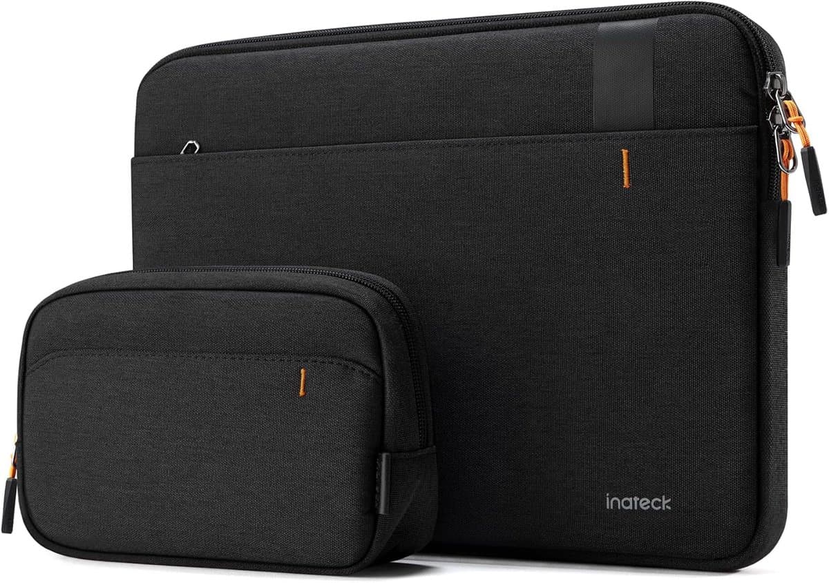 Inateck Laptoptas, 360 graden bescherming, compatibel met 16 inch MacBook Pro/Max 2024-2019 M4/M3/M2/M1 Pro/Max A3403, A3186, A2991, A2780, A2485, A2141, 15 inch Surface Book