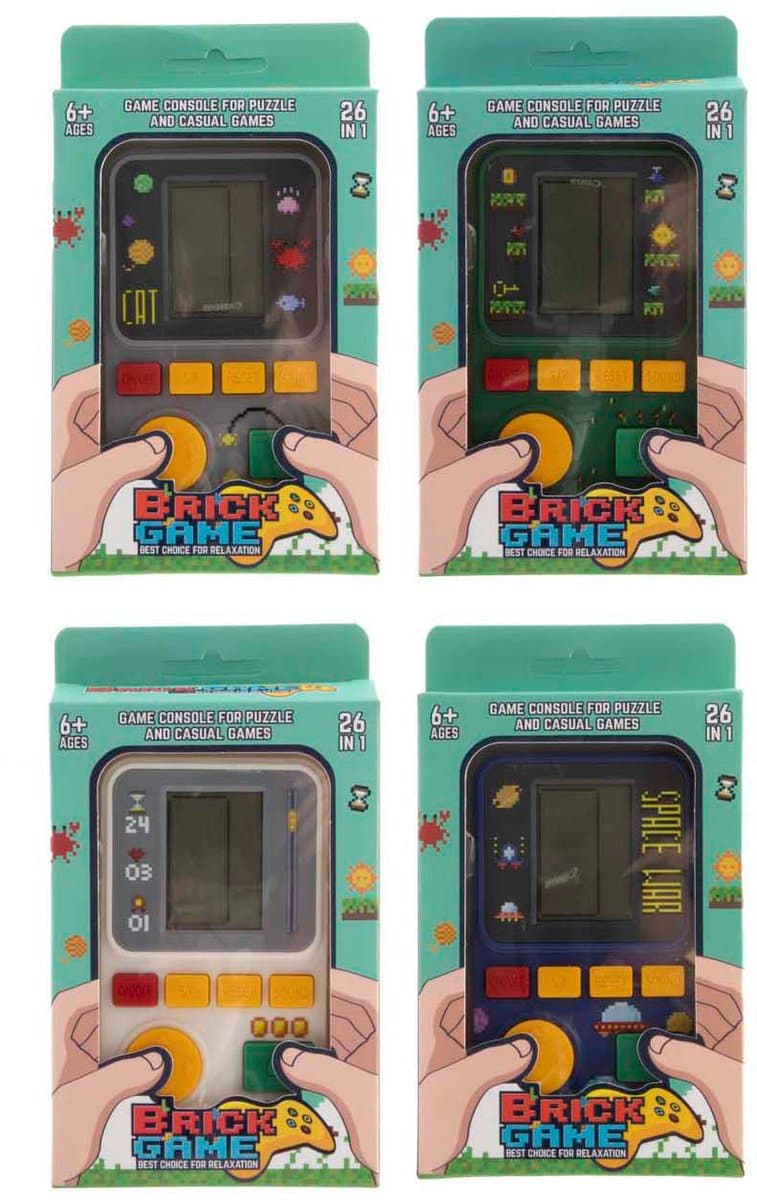Kidsfun retro spelcomputer compacte 26-in-1 gameconsole speelgoed.