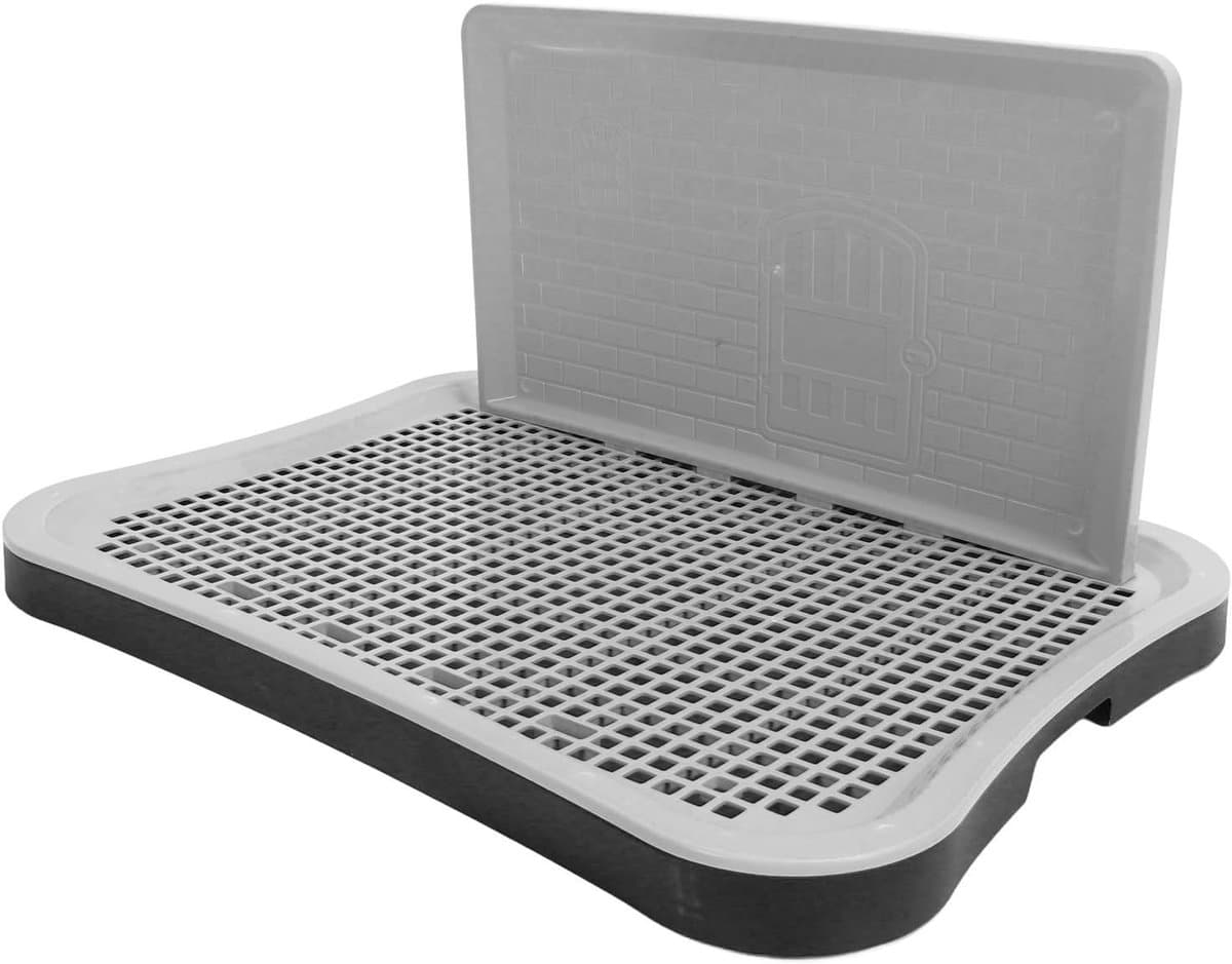 aladdien - Hondenpotje Toilet - Draagbaar Huisdier Toilet - Verwijderbare Spatwand - 50 x 38 x 6 cm - Trainingsplaspads - Geschikt voor Puppy en Hond