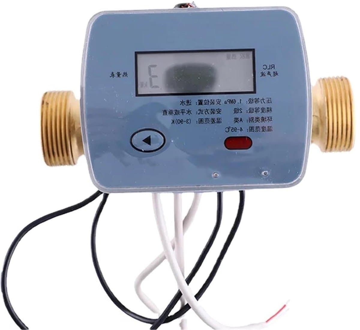 Ultrasone Warmtemeter - Debietmeter Water - Verwarming Monitoren - Hoge Drukbestendig - IP68 Waterdicht - Messing