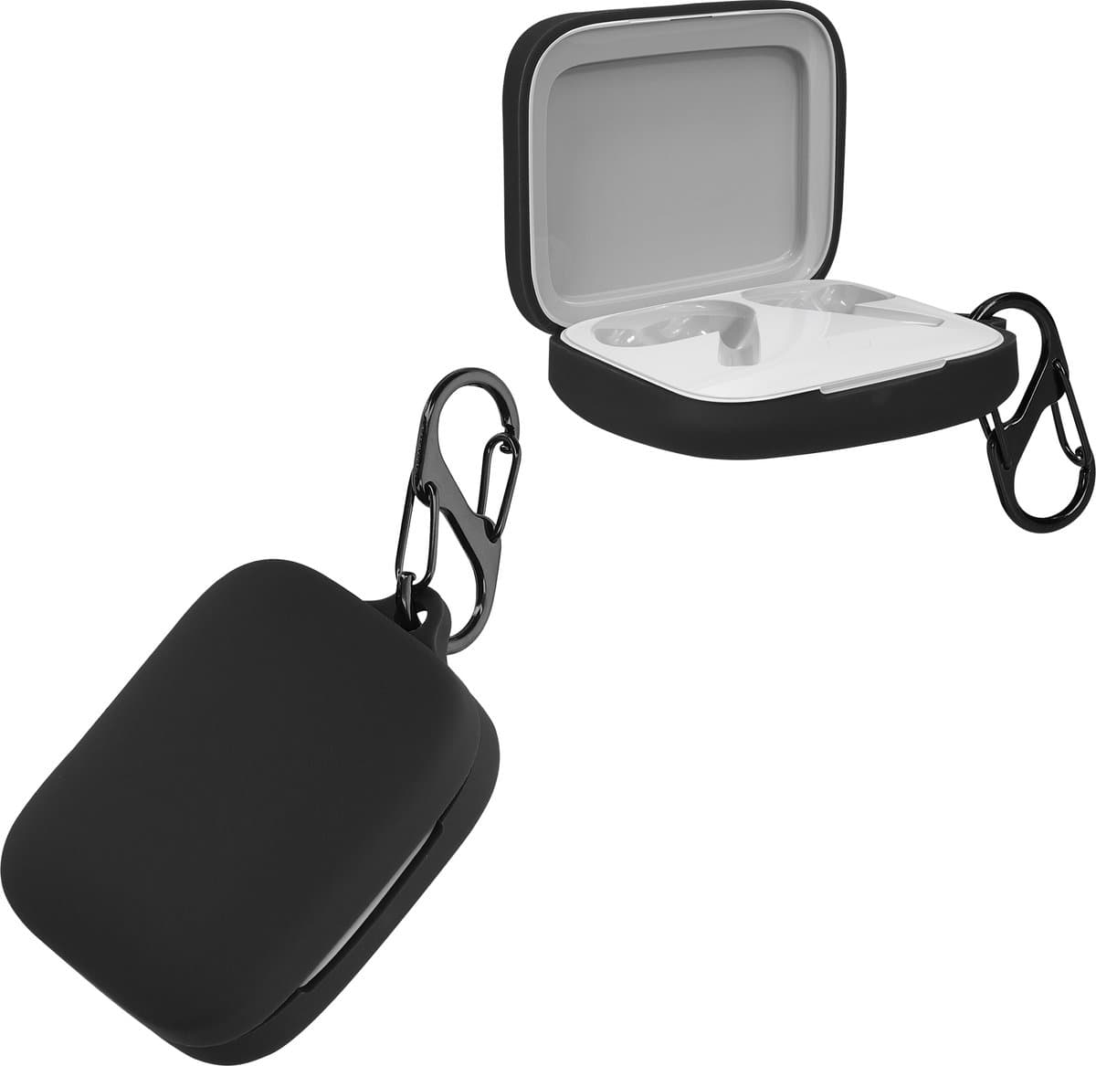 kwmobile Hoes geschikt voor OnePlus Buds Pro 2 - Siliconen cover voor oordopjes in zwart