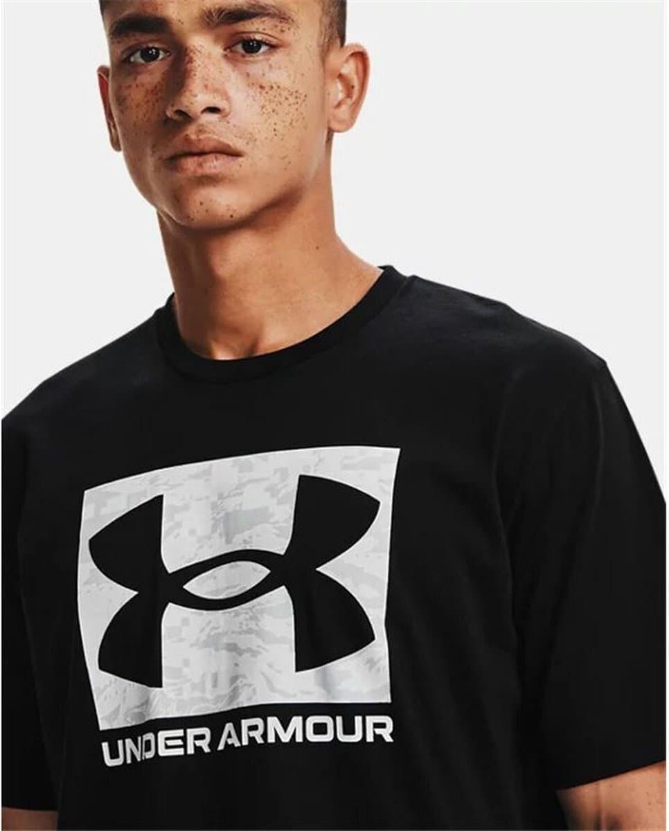 Short-sleeve Sports T-shirt Under Armour ABC Camo Boxed Logo Black