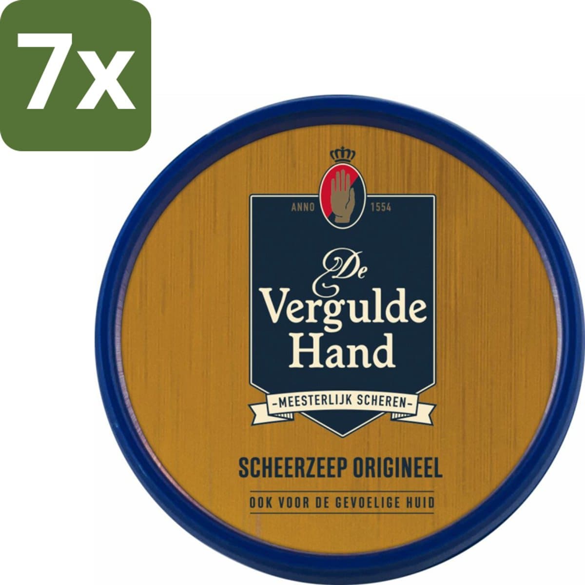 Vergulde Hand Scheerzeeptablet 75 gr - Bulkverpakking - 7 stuks