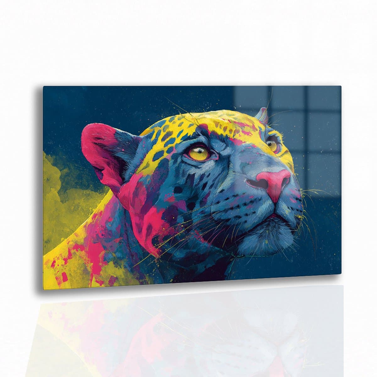 Luipaard muurdecoratie - Wandkunst - Muurkunst - 60x40 cm