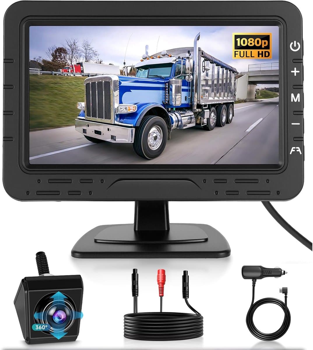 Achteruitrijcamera Set - Parkeerhulp Monitor - Veilig Parkeren - 360 Graden Camera - 4.3 Inch HD - Zwart