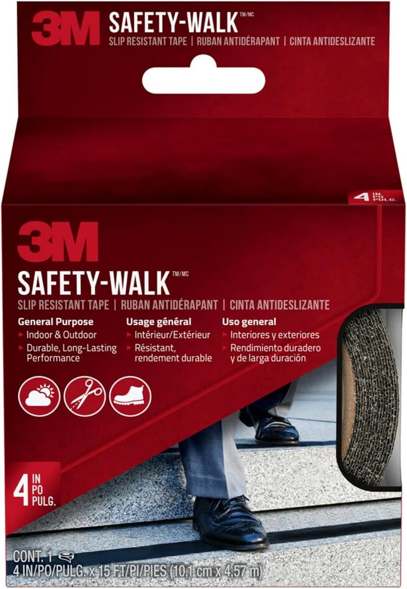 Antislip Tape Zwart 10 cm x 38 cm voor Gladde Oppervlakken
