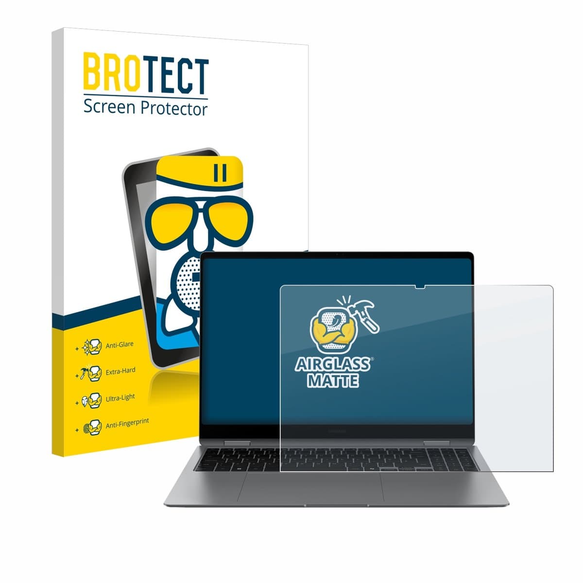 BROTECT - Screenprotector voor Samsung Galaxy Book5 Pro 360 16" - Folie Beschermfolie Beschermglas matte