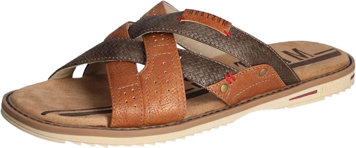 Comfortabele Heren Slippers Leer Zeer Goed Draagcomfort