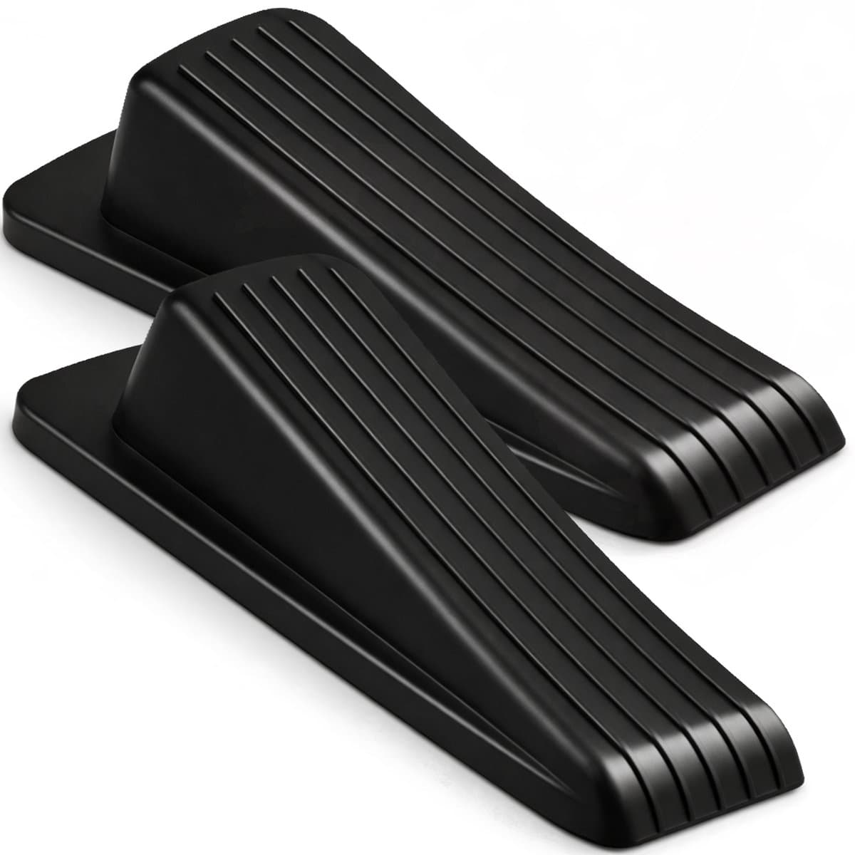Luft Deurstopper - 2 stuks - Deur vastzetter - Buffer - Klem - Wig - Voor binnen en buiten - Zwart