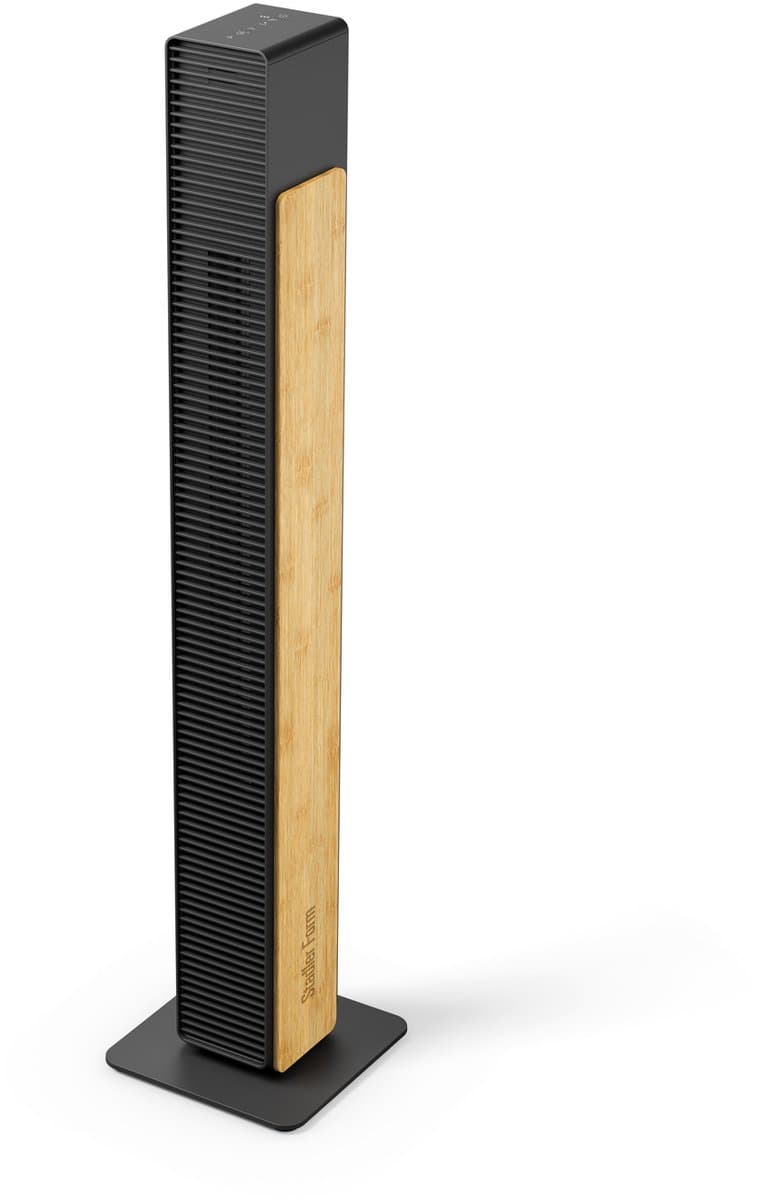 Stadler Form Nick – Torenventilator – Fluisterstil Design Ventilator met 10 Snelheden – 70° Oscillatie – Timer 1-7 uur – Afstandsbediening – Bamboe/Zwart