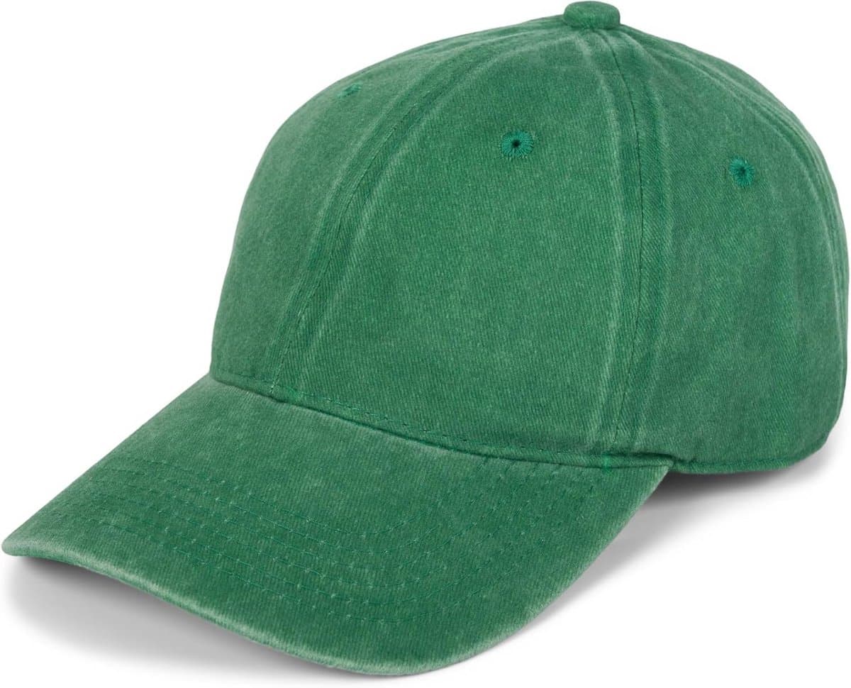 Vintage Washed Baseballpet Uniseks met Gebogen Vizier en Metalen Gesp
