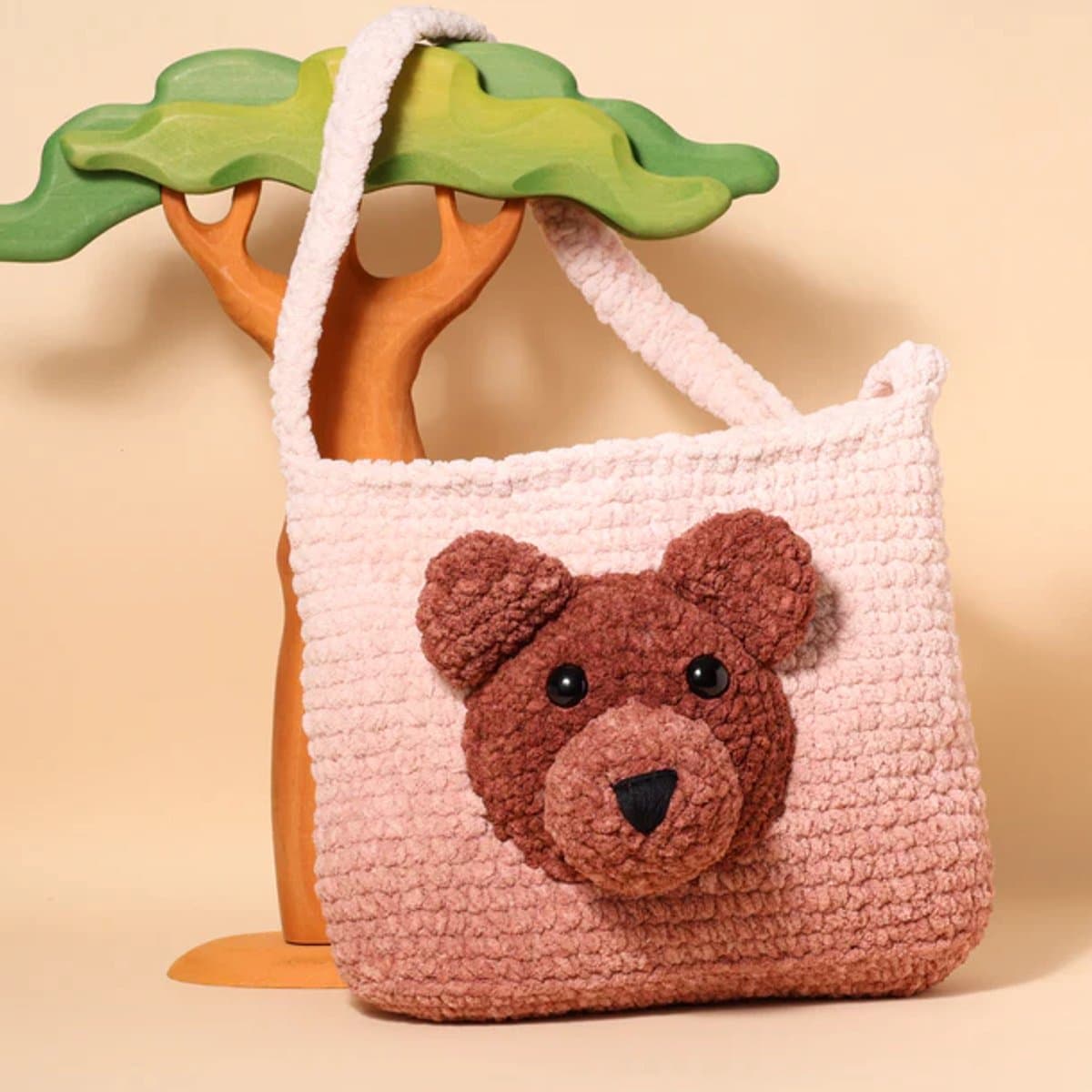 Tote bag Beertje haakpakket - 437 Snowberry - compleet pakket - big darling monochrome - Scheepjes