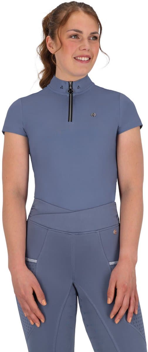 QHP SPORTSHIRT AUBREE KORTE MOUW Lichtblauw