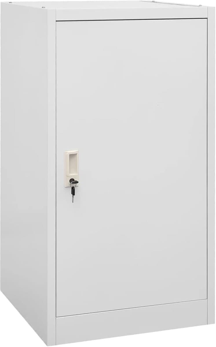 Zadelkast - Opbergkast Paard - Paardrijden Opslag - Afsluitbare Deur - 53 x 53 x 105 cm - Lichtgrijs