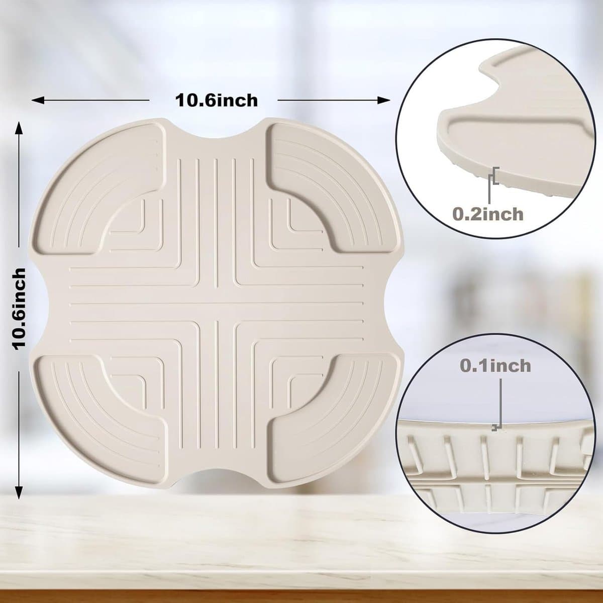 Set van 2 Ninja Crispi Air Fryer Coasters - Antislip - 27 x 27 cm - Universele Warmtebestendige Onderzetters voor Oven, Magnetron en Keukengerei