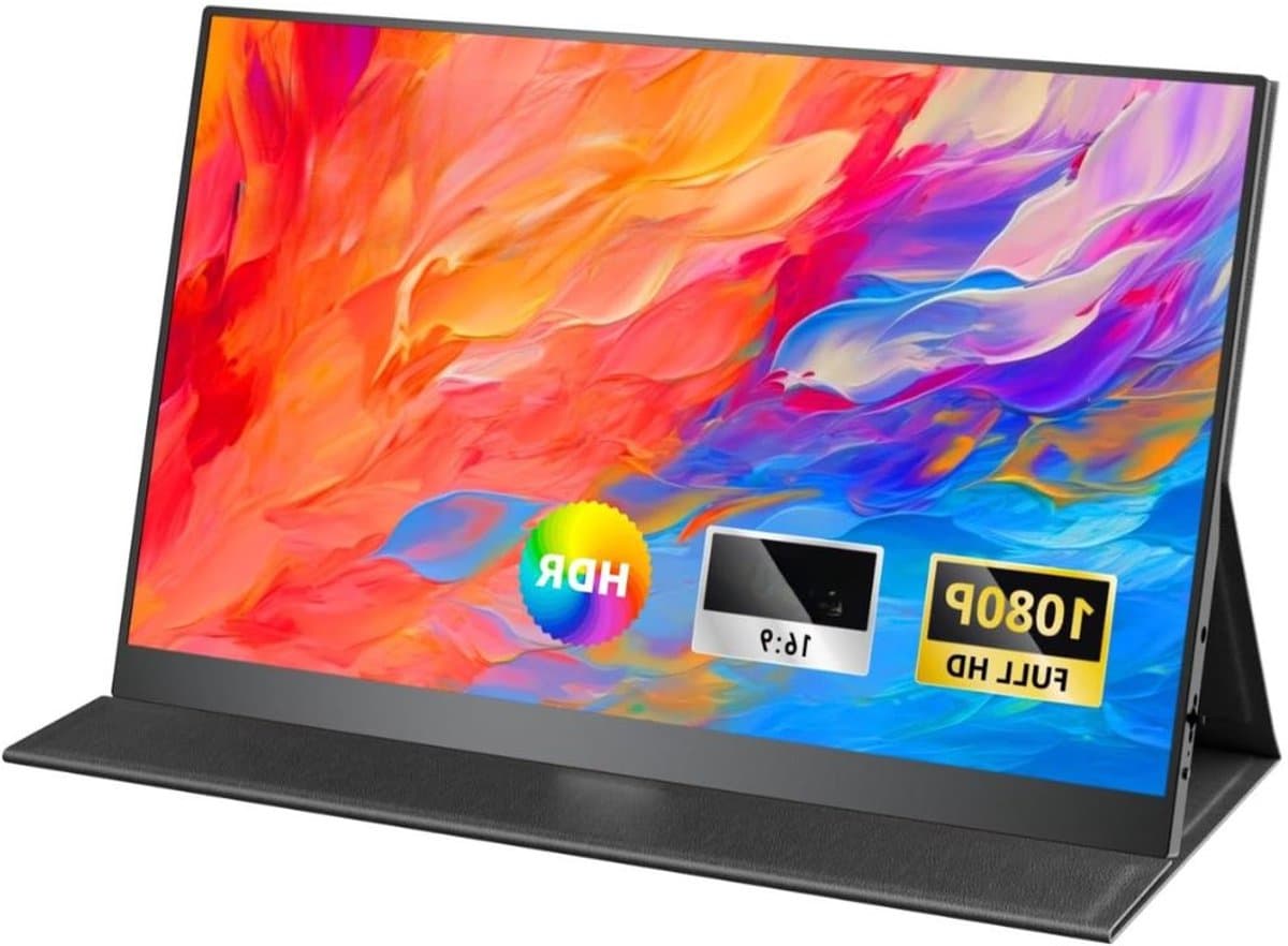 Nexvo® Draagbare Monitor voor Laptop – Portable Monitor 15,6 Inch – Draagbaar Scherm 1080FHD – Groot kleurenbereik - Zwart - ‎‎41cm x 27cm x 6cm