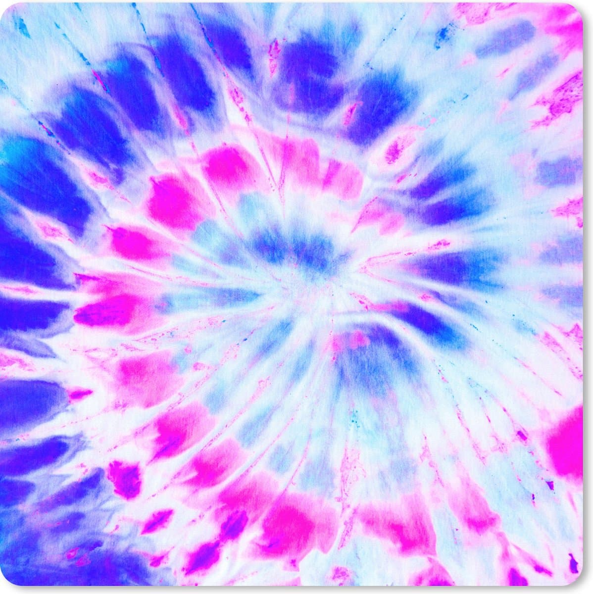 Muismat XXL 60x60 cm - Bureau onderlegger - Bureau mat Zomer - Tie dye - Paars - Bureaumat - Gaming mousepad xl - Bureaulegger groot - Computer deskmat