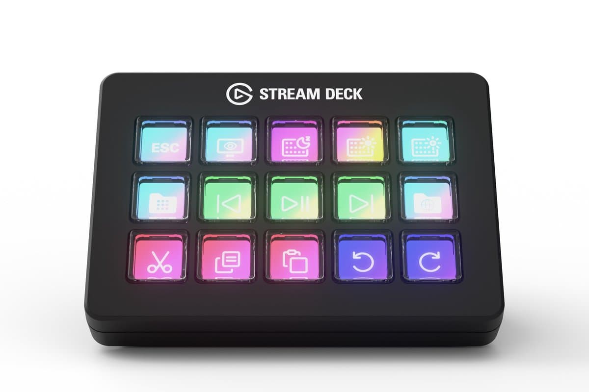 Elgato Stream Deck MK.2 - 15 Premium Scissor Keys - PC & Mac - Zwart