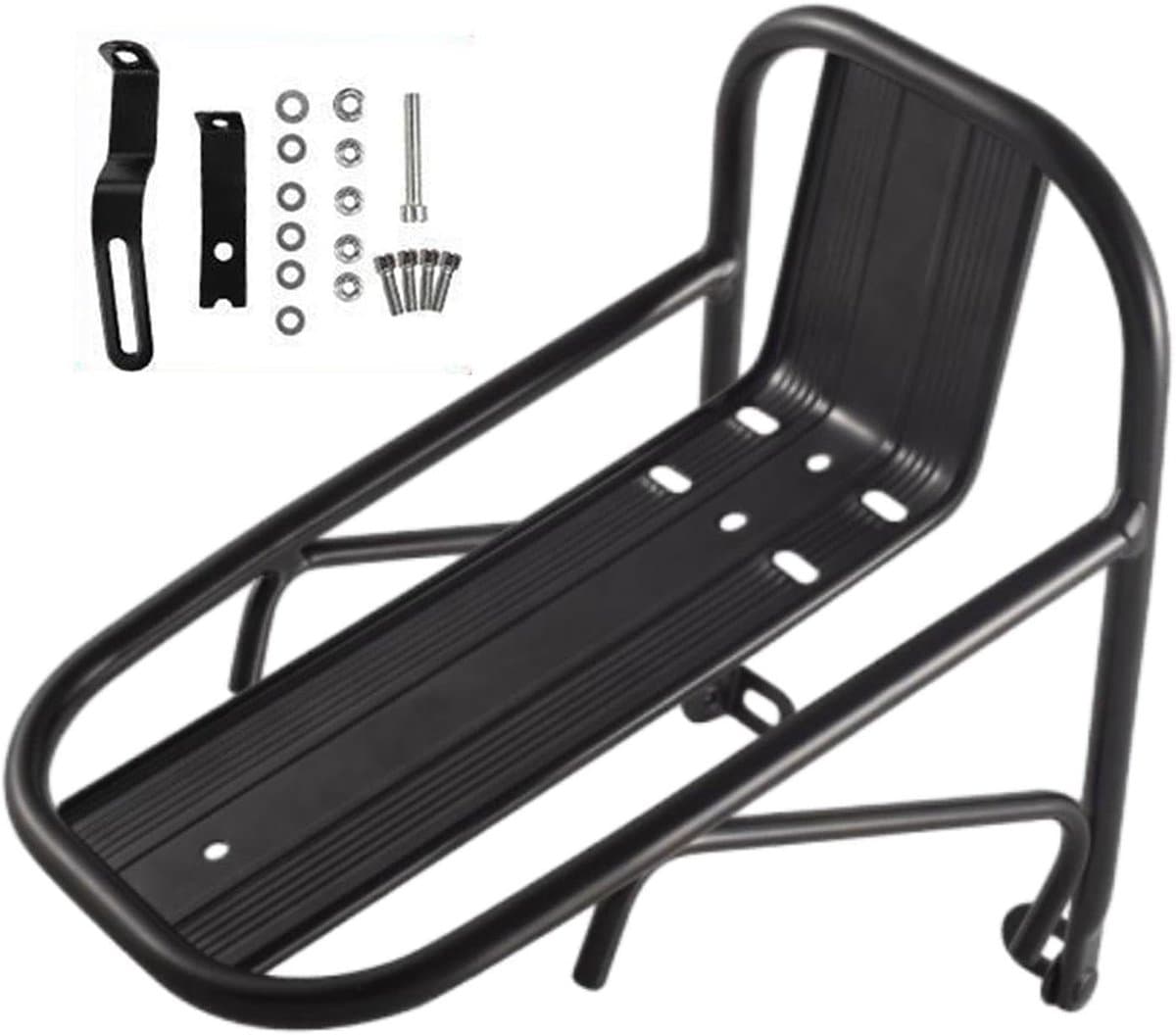 Voorrekje - Compatible with Front Fork - Elektrische fiets voorrek - Bagagedrager - Zwart