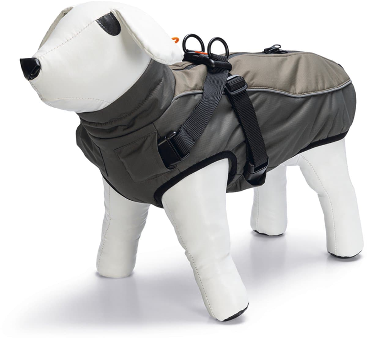 Beeztees Milo - Hondenjas + Hondentuig - Grijs - 24 cm