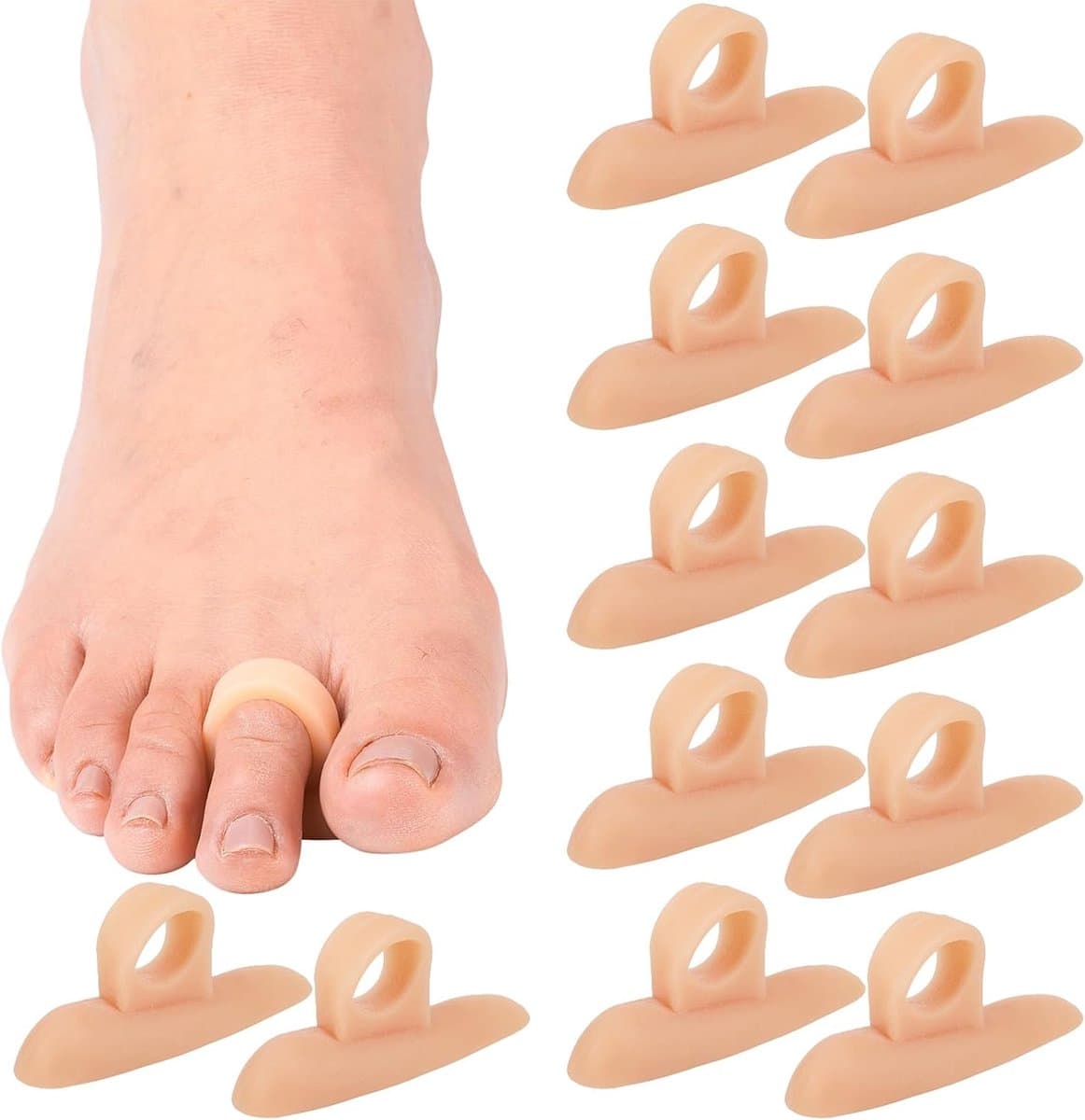 3 paar hamerteenkussens, gelpads voor hamertenen, kussen voor hamertenen van siliconen, voor mannen en vrouwen, verminderen pijn en wrijving (kleur)