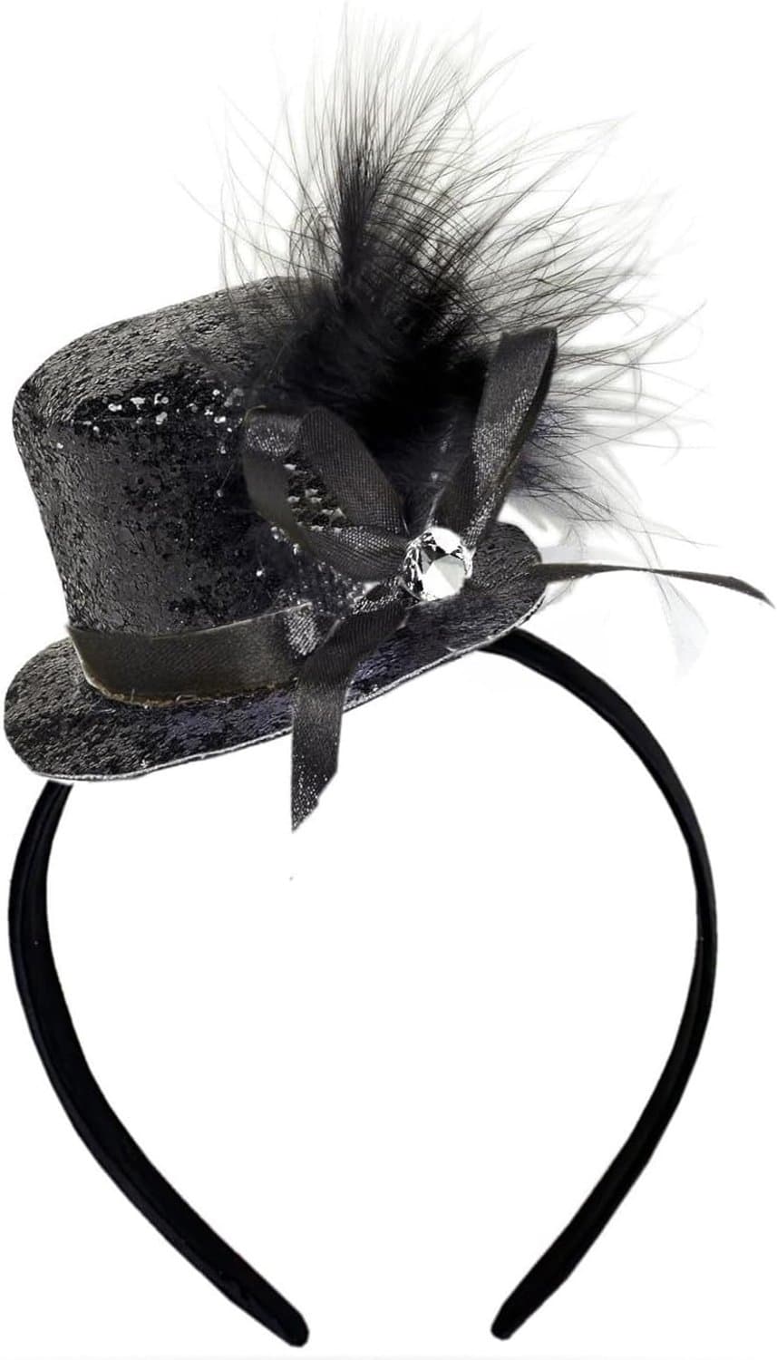 Hatstar Party Cylinder Hair Band Party Hat Headdress for New Year's Eve Carnival Costume Hair Accessories for Men - ShopVlot