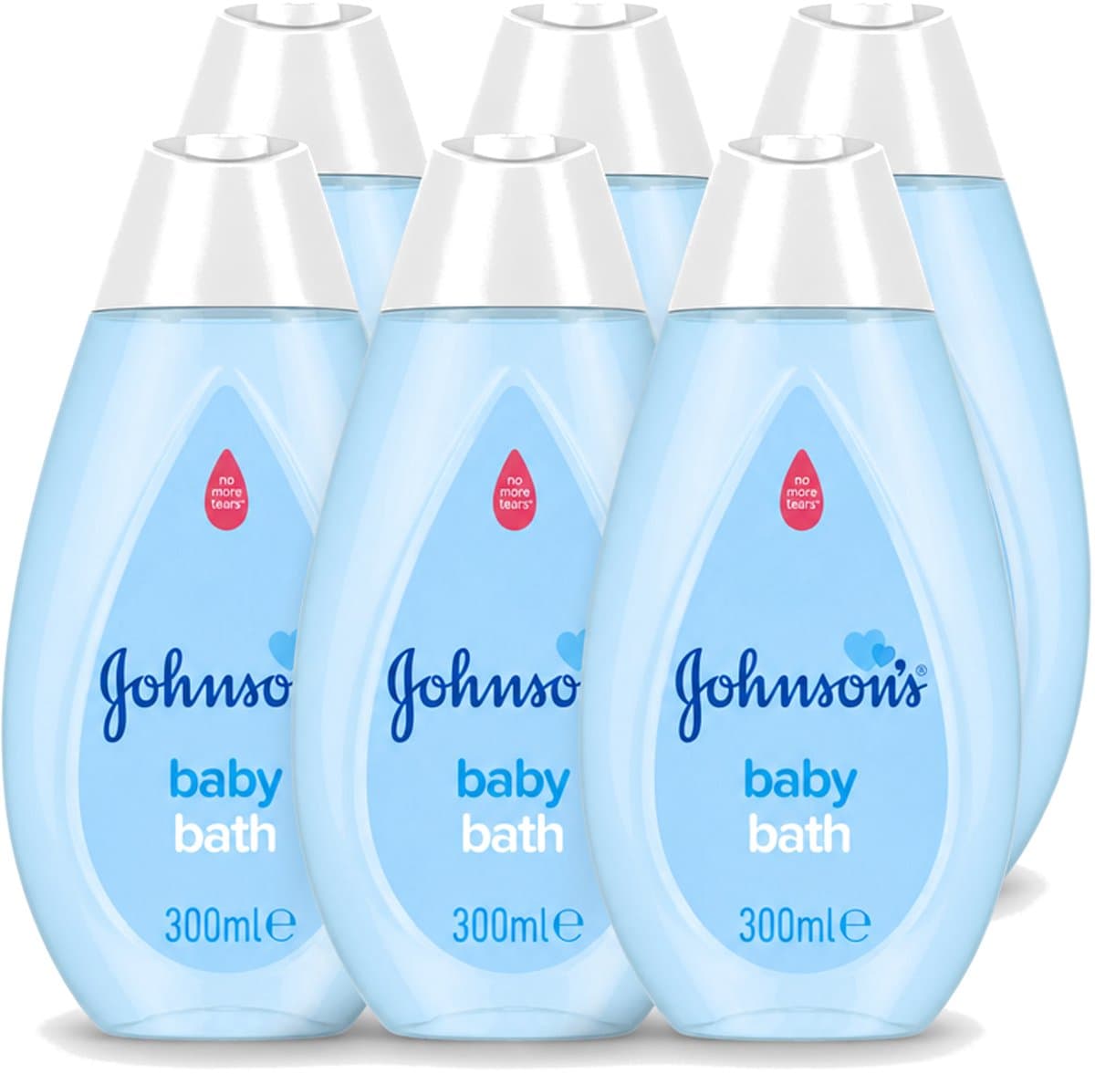 6 x Johnson's - Baby Bath - Puur & Zacht - 300 ml - Voordeelverpakking - 6 stuks