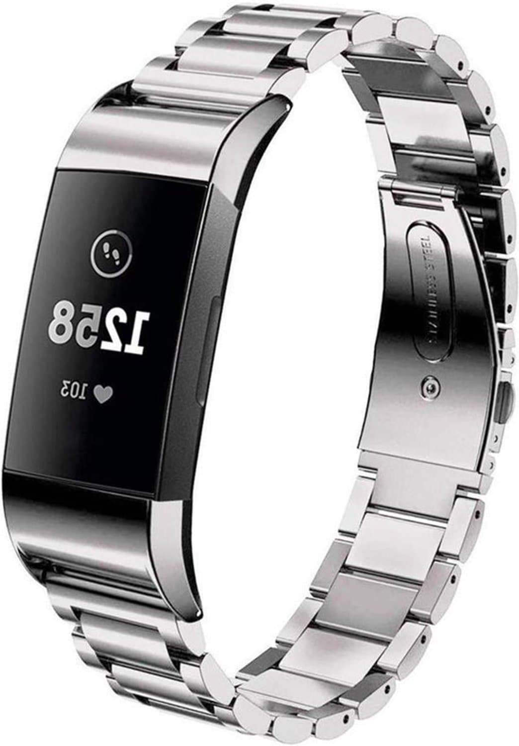 Roestvrijstalen Band - Metalen Horlogeband - Sport Armband - Specifiek Fitbit Model - 15 x 2 x 20 cm - Zilverkleurig