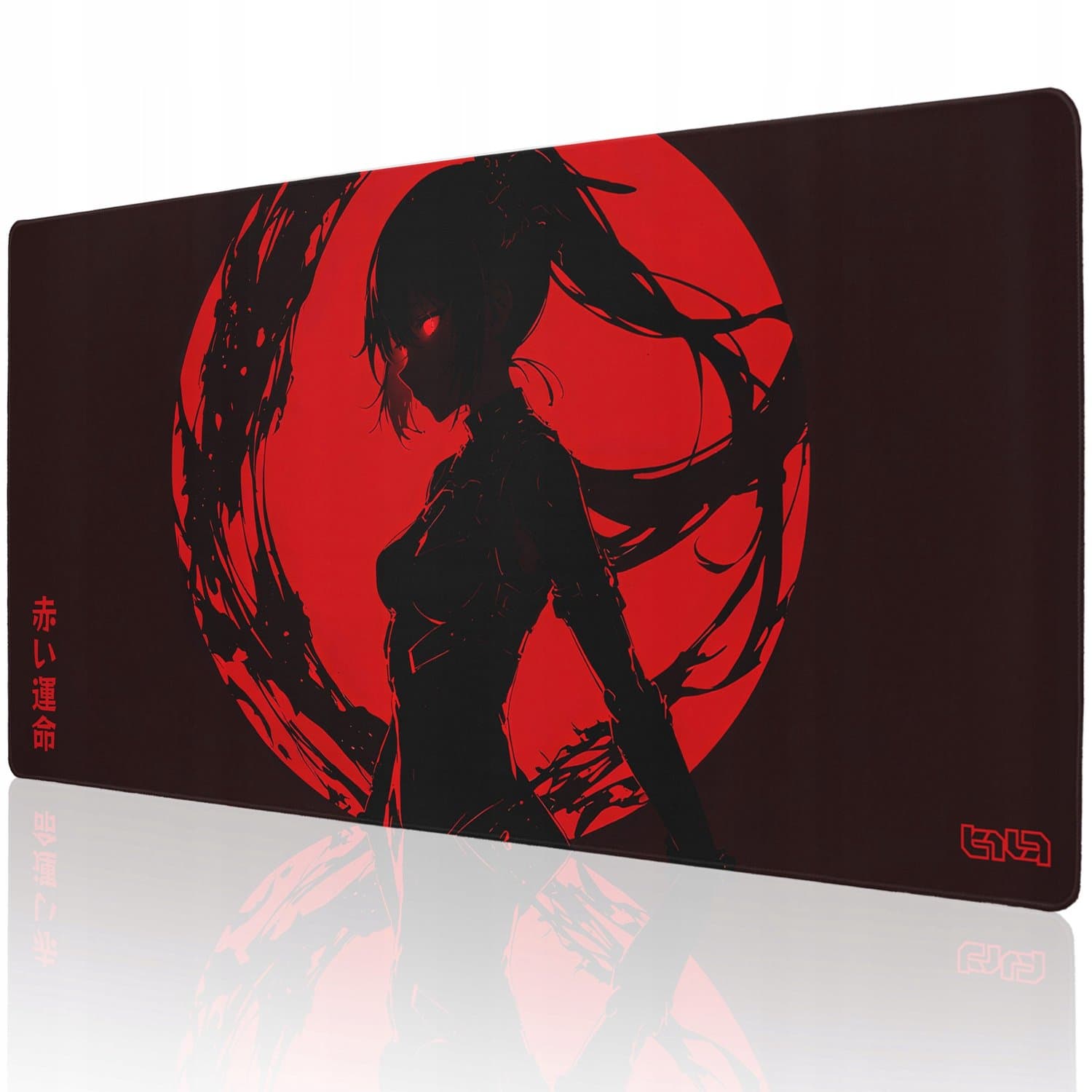 XXL Bureauonderlegger 100x50cm Anime Crimson Ninja - 4mm Dik