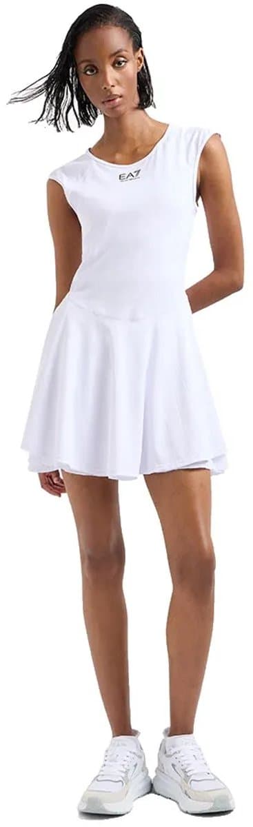 Ea7 Emporio Armani 7w000347_af13282 Mouwloze Jurk Wit XS Vrouw