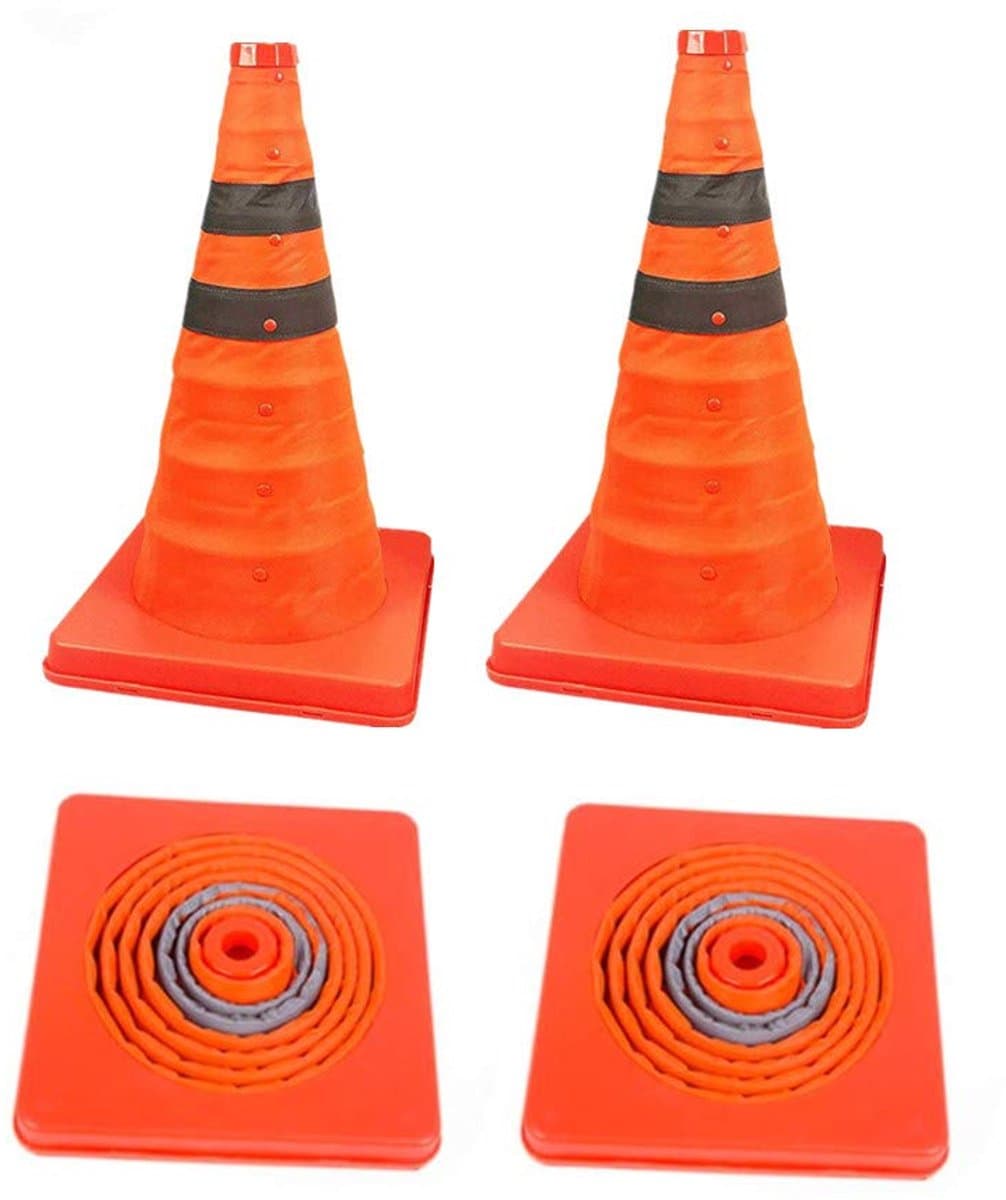 IMPERATORIS® Pionnen Set - Voetbal Training Cones - Markeerhoedjes voor Sport en Spel - Flexibel Kunststof - Set van 4 - Oranje