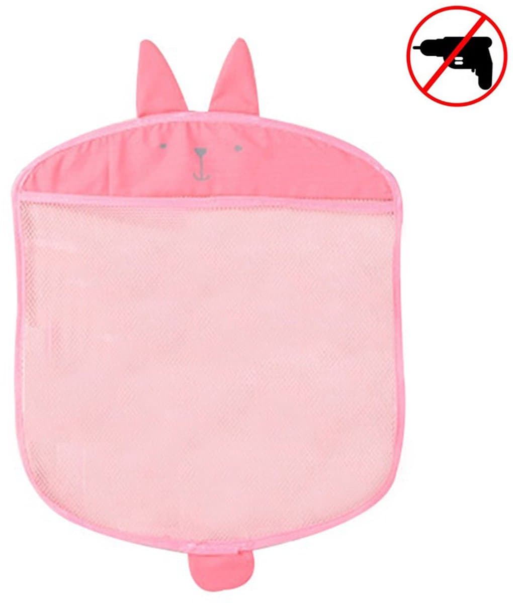Gigicial Mesh Opbergtassen Voor Badspeelgoed - Organizer Voor Badspeelgoed - Ruimte Voor Speelgoed En Douchebenodigdheden - 1 Stuk - Roze