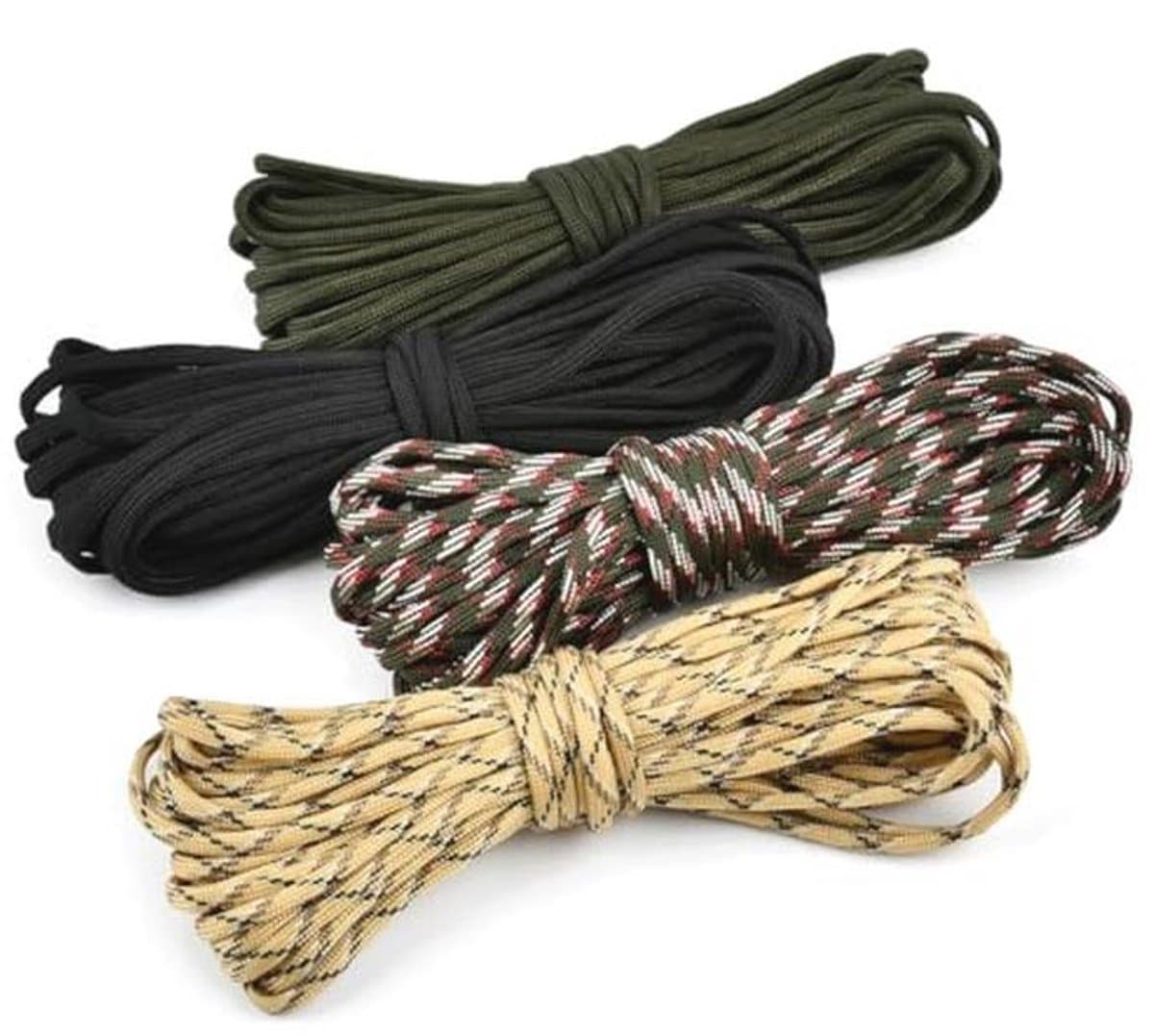 Paracord Koorden 10 m x 4 mm - 4 Stuks Sterk en Duurzaam Nylon Touw voor Outdoor Activiteiten
