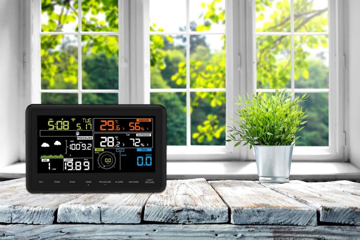 Draadloos WiFi weerstation met externe sensoren en app connectiviteit