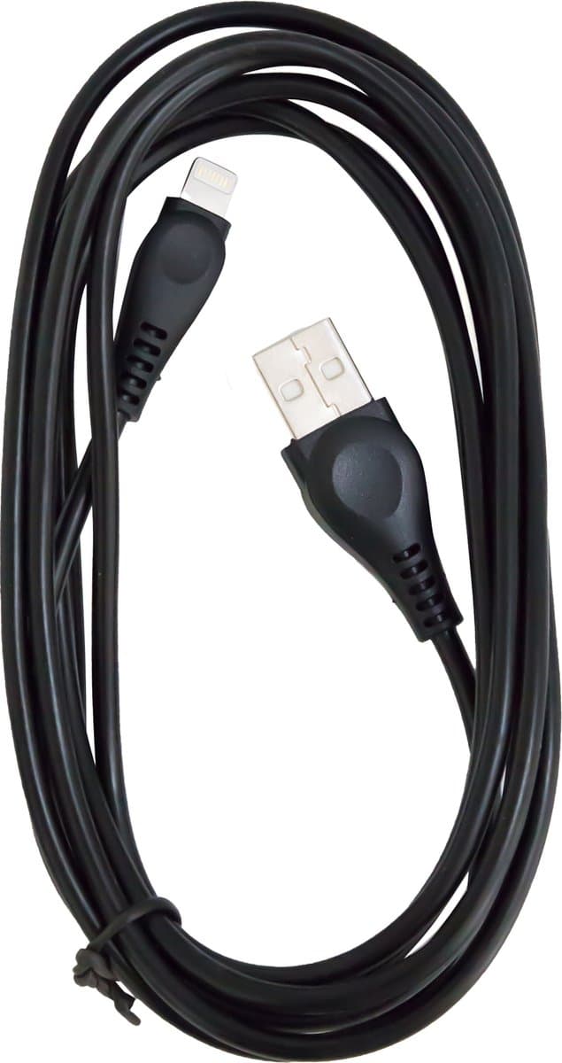 MyTech Iphone oplaadkabel - 2 meter lang - Zwart