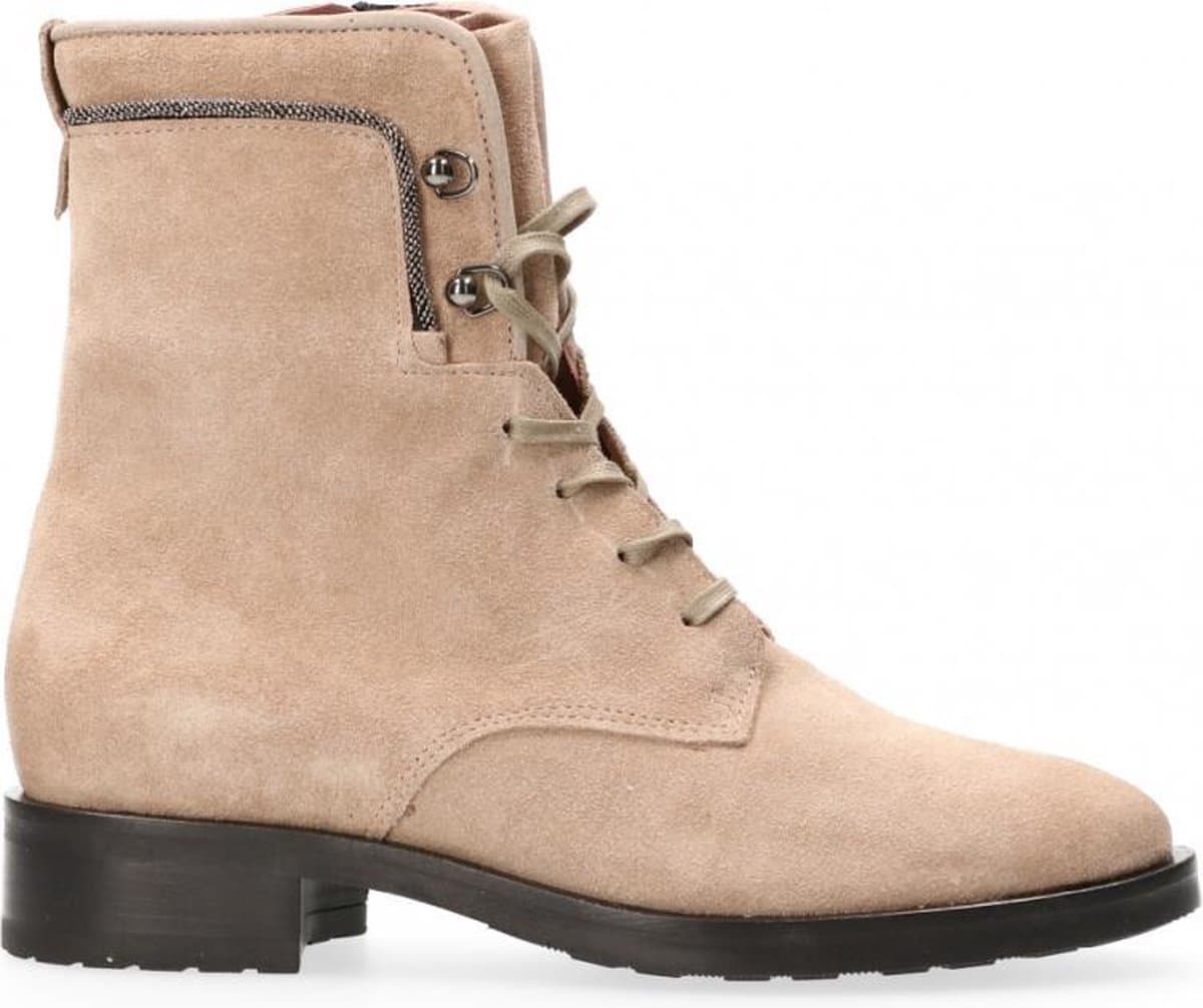Van Dalen - Veterboot suede - Beige - 36