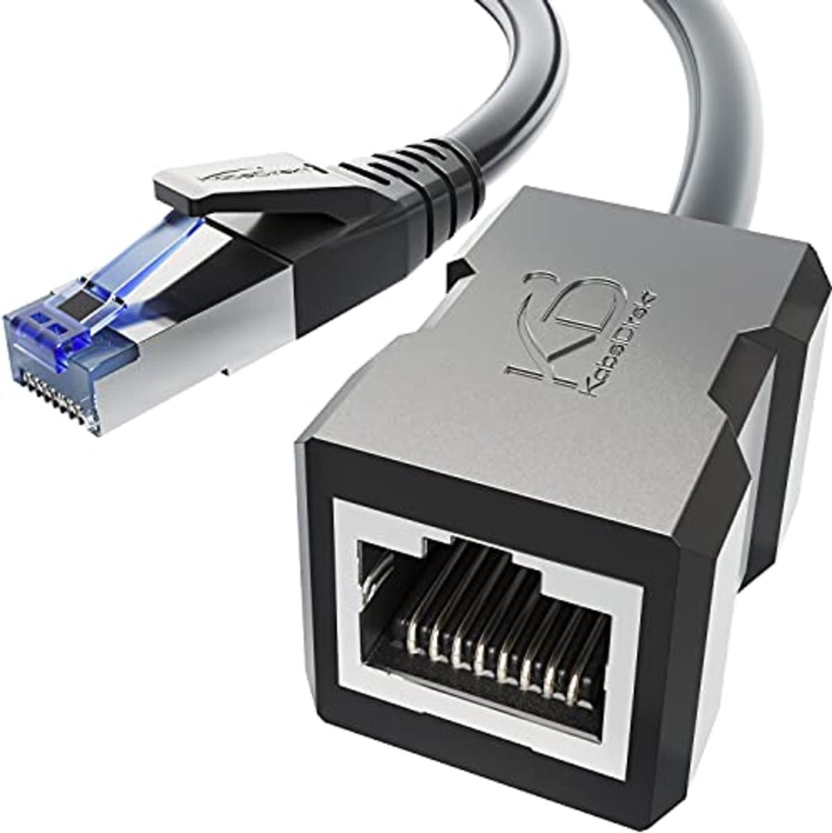 Ethernet verlengkabel 2m, 10 Gbit/s, CAT7, RJ45, breukvast en afgeschermd voor stabiele verbindingen