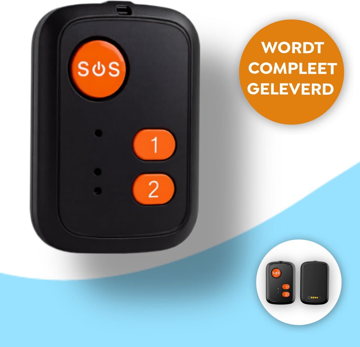 Wiesba WB72S - Personenalarmering - GPS Alarmknop Ouderen - GPS SOS-knop senioren - Alarm ouderen - GPS SOS-knop Alzheimer - Valdetectie