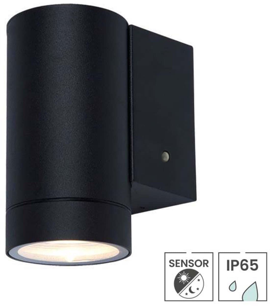 Lybardo - Buitenlamp met sensor dag en nacht - Wandlamp Buiten - Voor GU10 Spot