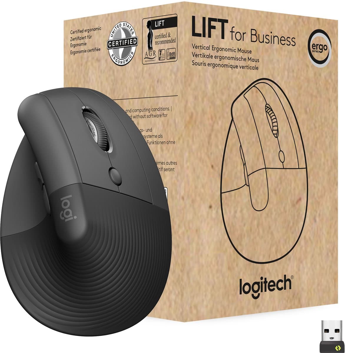 Logitech Lift verticale ergonomische muis
