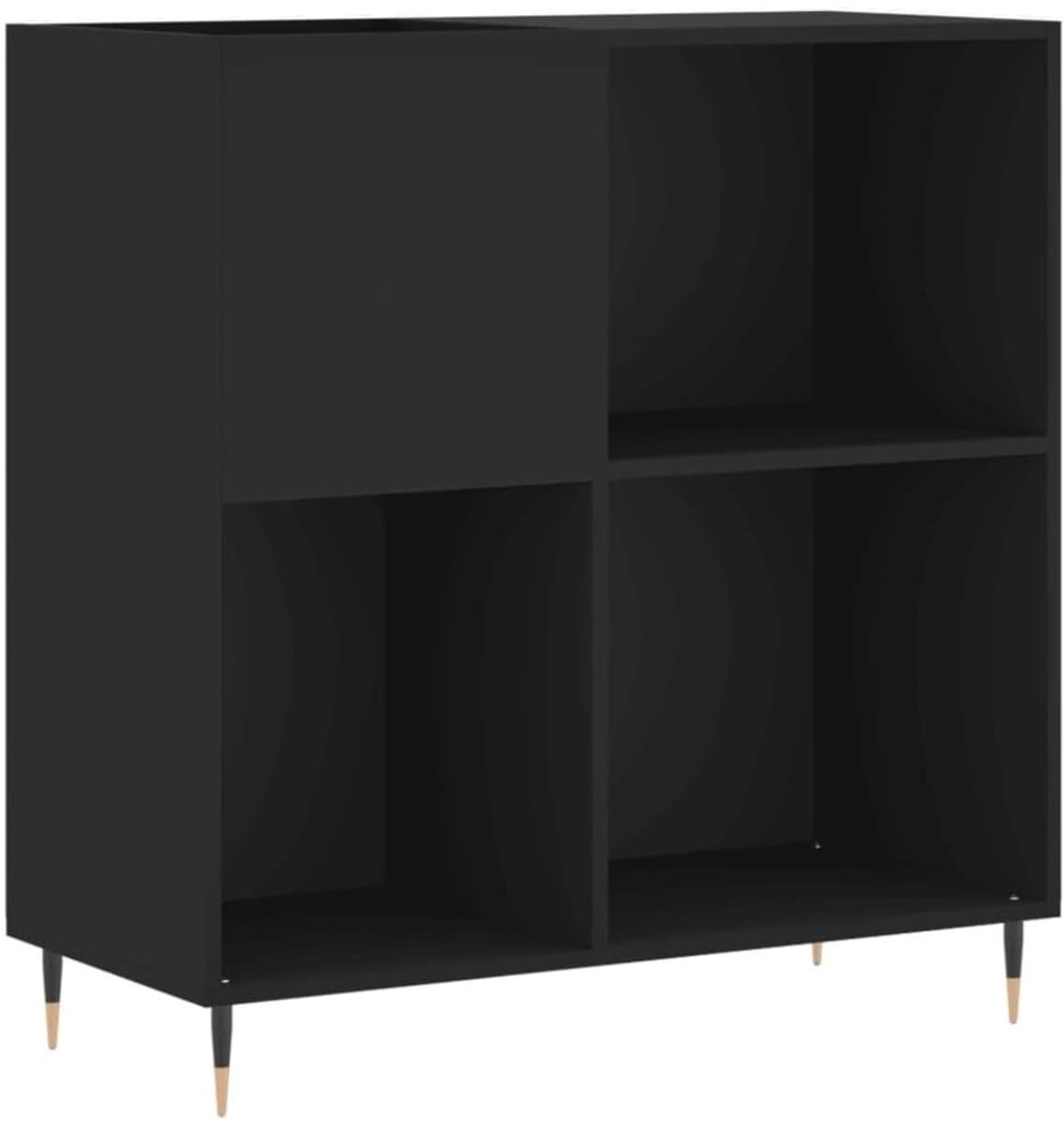 Zylo® Platenspeler Kast - Platenspeler Meubel - Ip Kast - 85x38x89cm - Zwart