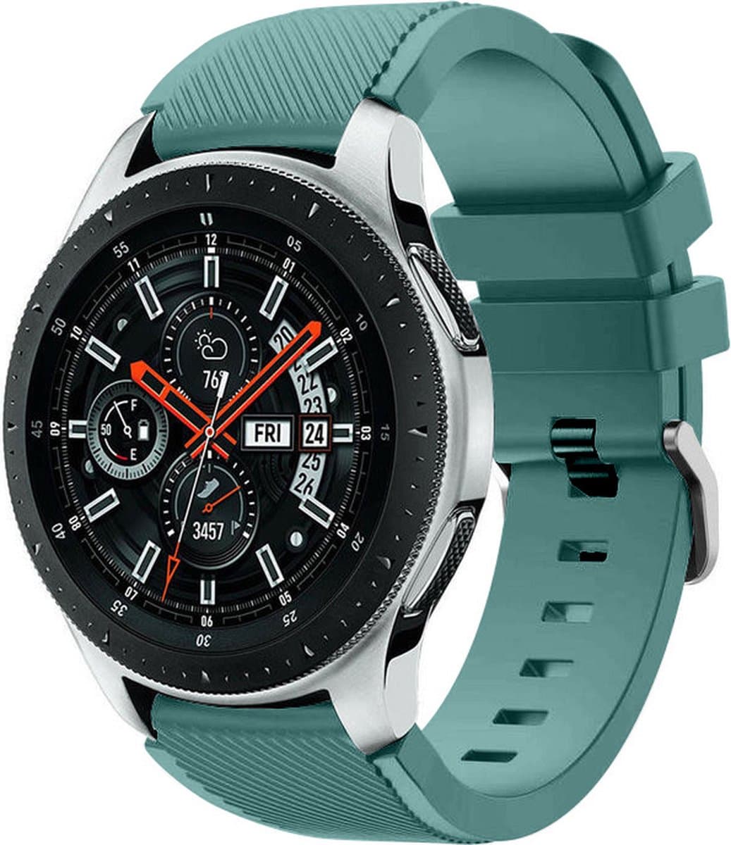 Geschikt voor Samsung Galaxy Watch silicone band - dennengroen - 45mm / 46mm