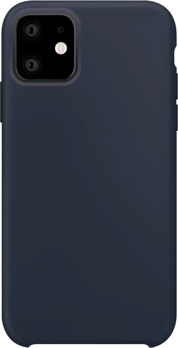 Xqisit - Siliconen geschikt voor iPhone 11 Hoesje - donkerblauw