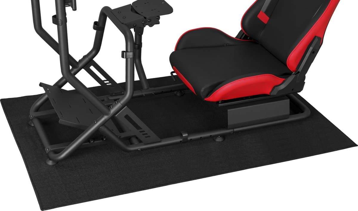 Race cockpit mat anti slip vloerbescherming - race cockpit vloermat - sim racing vloermat - racestuur standaard vloermat wheel stand - XXL formaat 170 cm x 65 cm