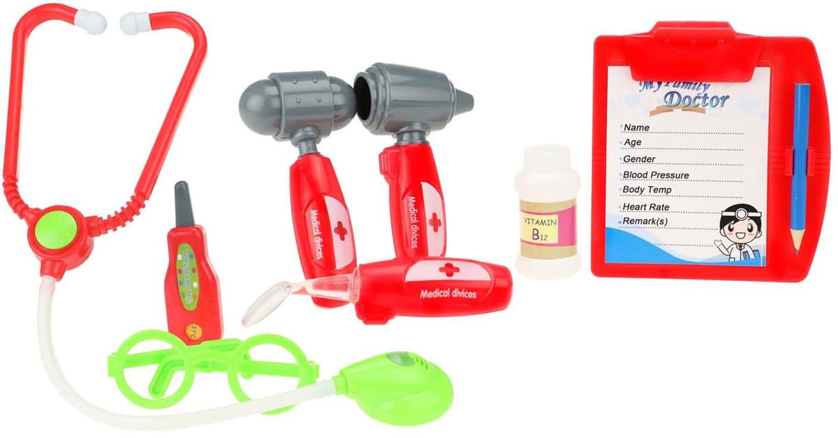 Doktersset met Stethoscoop in Koffer, 8dlg.