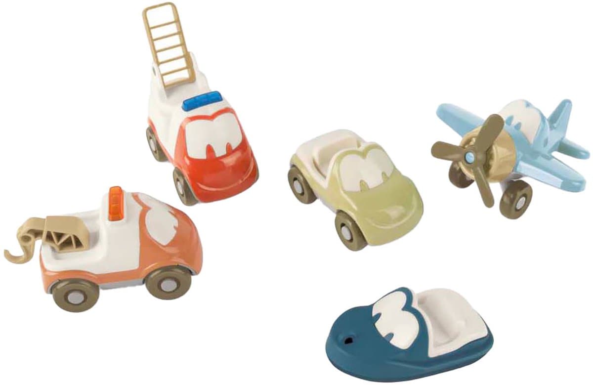 Dantoy BIOplastic speelgoed auto's set - duurzaam en milieuvriendelijk.