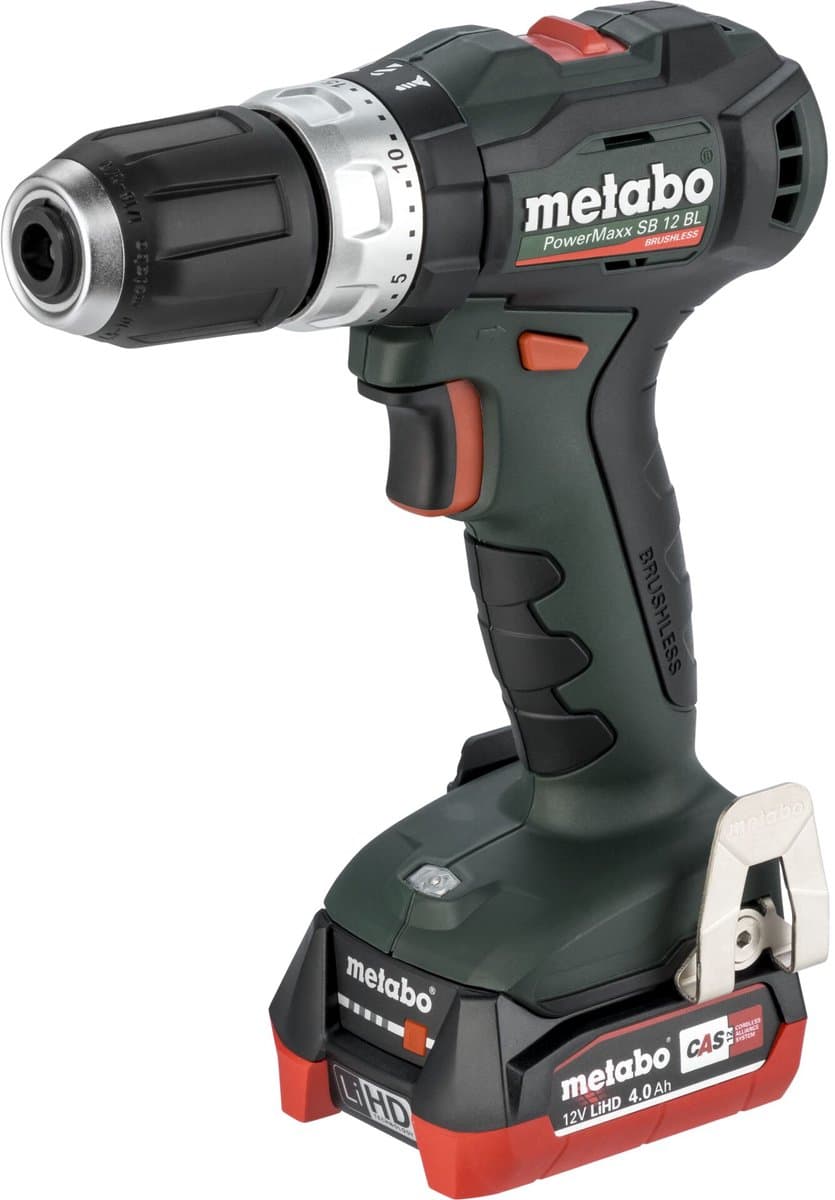 Metabo PowerMaxx SB 12 BL draadloze klopboor - 12 V, 2x 4,0 Ah